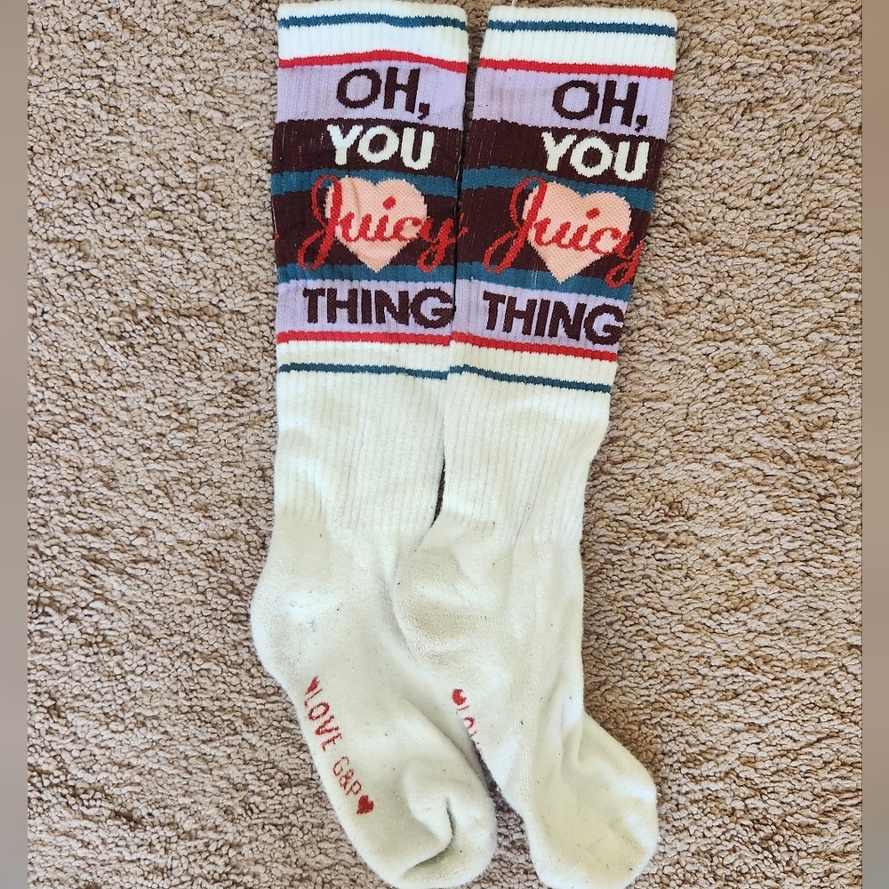 Juicy Couture Y2K 2004 Tube Socks Oh You Juicy Thing Smells Like Couture